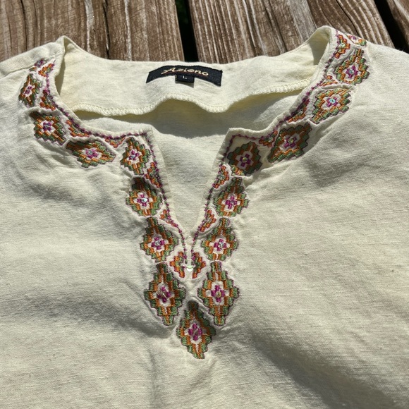 Yellow cotton stitched top - Picture 8 of 13